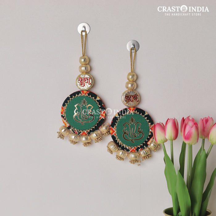 CRASTO INDIA HANDCRAFTED FESTIVE SHUBH LABH #75 (RED-GREEN REVERSIBLE)