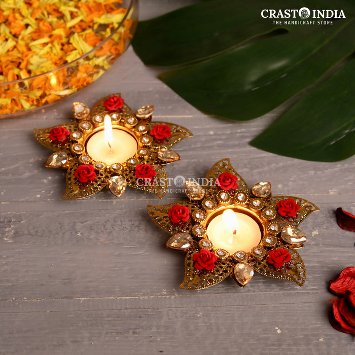 CRASTO INDIA HANDCRAFTED FESTIVE DIYA #43 (PAIR)