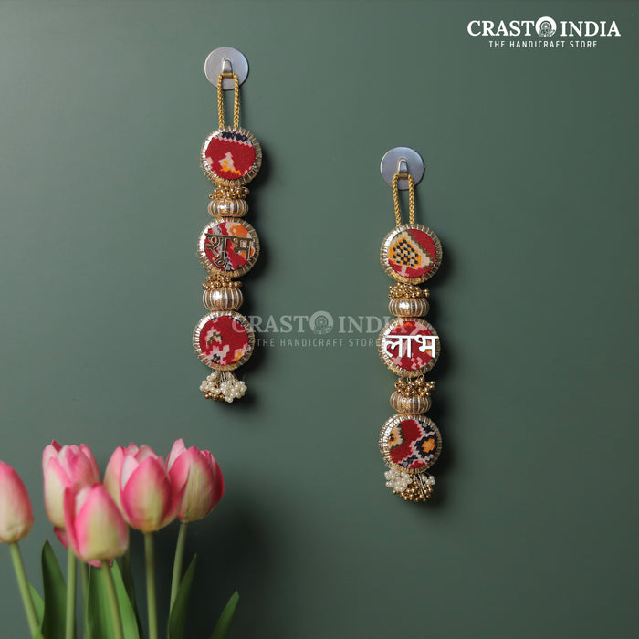 CRASTO INDIA HANDCRAFTED FESTIVE SHUBH LABH #69 (RED-GREEN PATOLA REVERSIBLE)