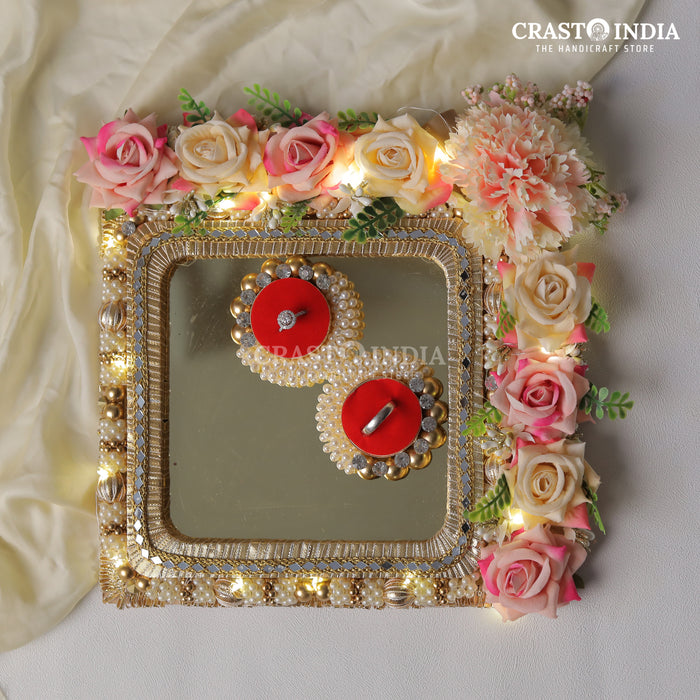 CRASTO INDIA HANDCRAFTED FESTIVE ENGAGEMENT RING PLATTER #9