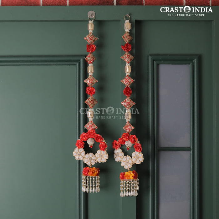 CRASTO INDIA HANDCRAFTED FESTIVE SIDE-HANGINGS #76 (PAIR)