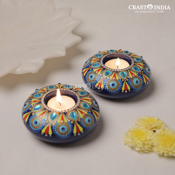 CRASTO INDIA HANDCRAFTED FESTIVE DIYA #107 (PAIR)