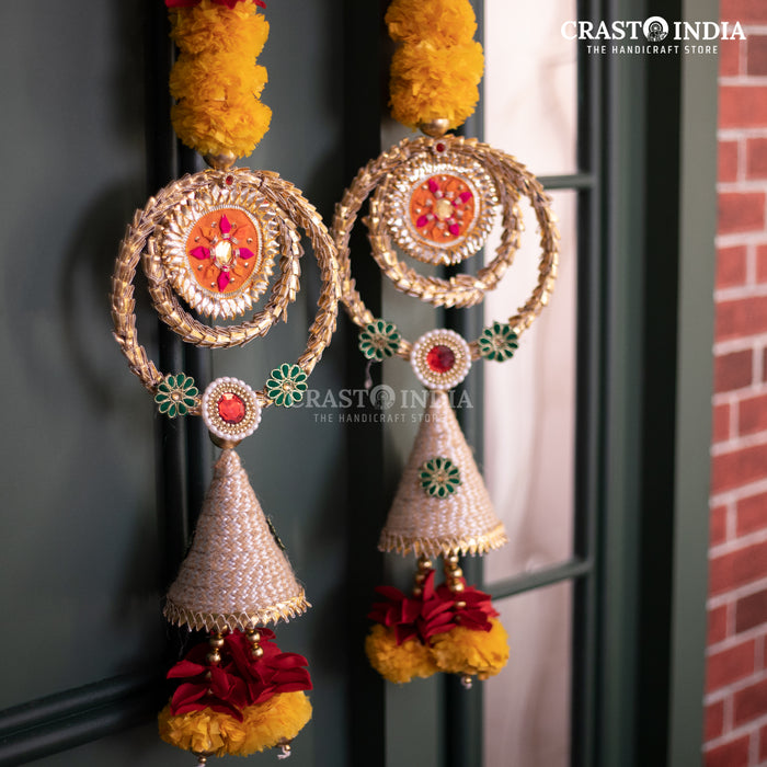 CRASTO INDIA HANDCRAFTED FESTIVE SIDE-HANGINGS #3 (PAIR)