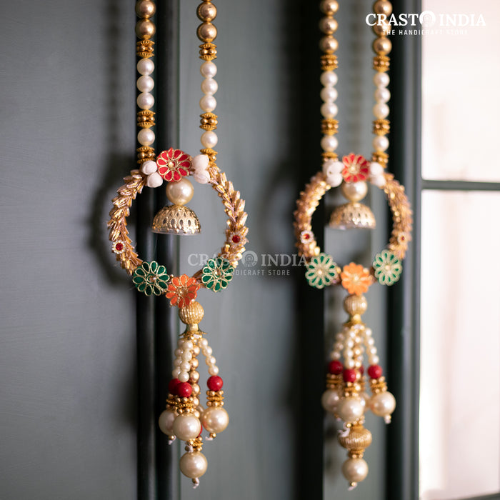 CRASTO INDIA HANDCRAFTED FESTIVE SIDE-HANGINGS #6 (PAIR)