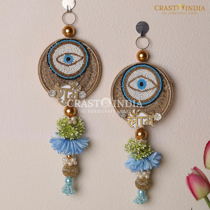 CRASTO INDIA HANDCRAFTED FESTIVE COMBO SET #2 (TORAN, SIDE HANGING AND SHUBH LABH)