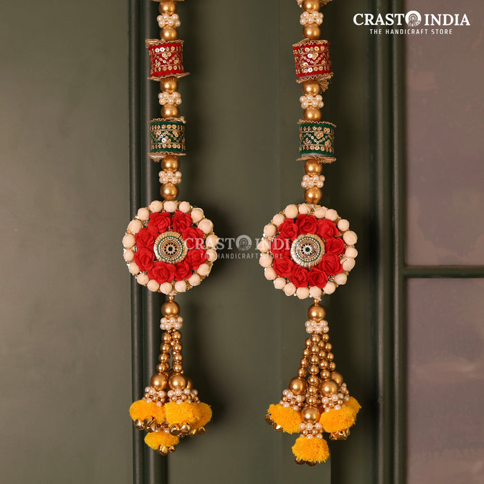 CRASTO INDIA HANDCRAFTED FESTIVE SIDE-HANGINGS #58 (PAIR)