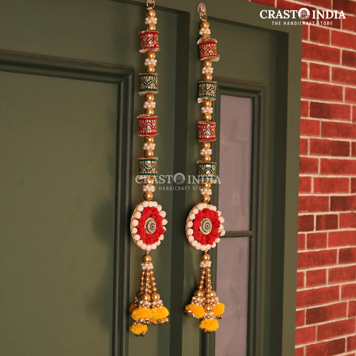 CRASTO INDIA HANDCRAFTED FESTIVE SIDE-HANGINGS #58 (PAIR)