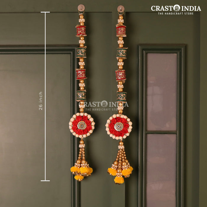CRASTO INDIA HANDCRAFTED FESTIVE SIDE-HANGINGS #58 (PAIR)