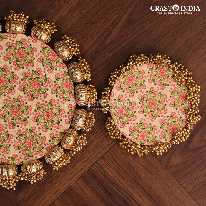 CRASTO INDIA HANDCRAFTED REVERSIBLE FESTIVE RANGOLI #72 - 3 PC SET
