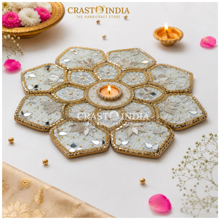 CRASTO INDIA HANDCRAFTED FESTIVE LIPPAN RANGOLI #135