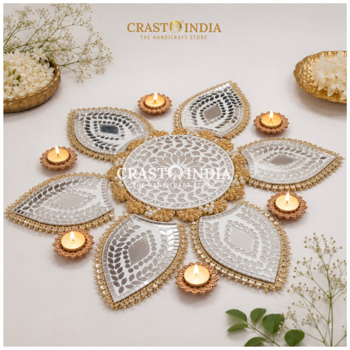 CRASTO INDIA HANDCRAFTED FESTIVE LIPPAN RANGOLI #136