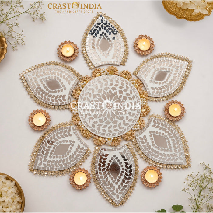 CRASTO INDIA HANDCRAFTED FESTIVE LIPPAN RANGOLI #136