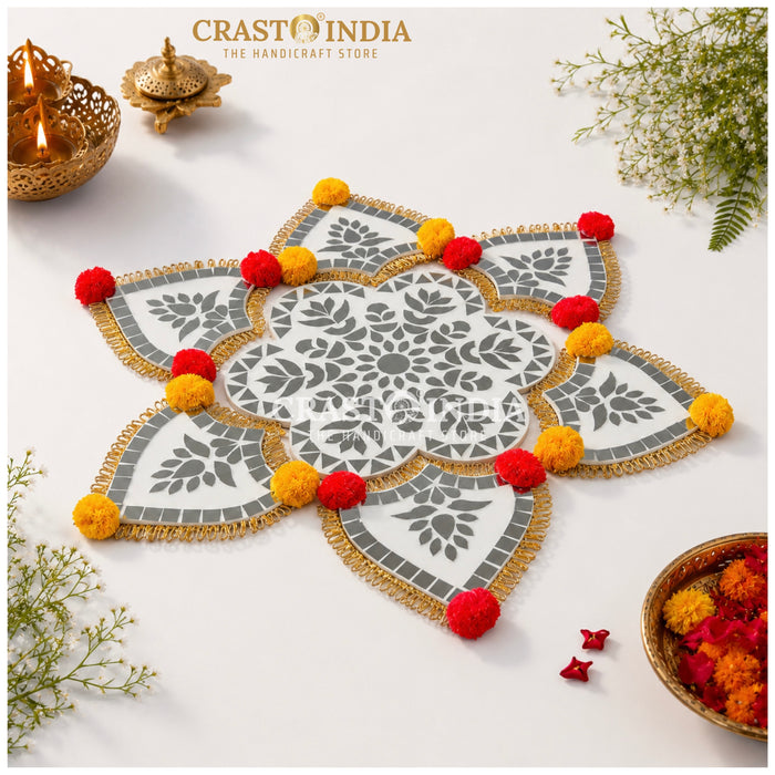 CRASTO INDIA HANDCRAFTED FESTIVE LIPPAN RANGOLI #140