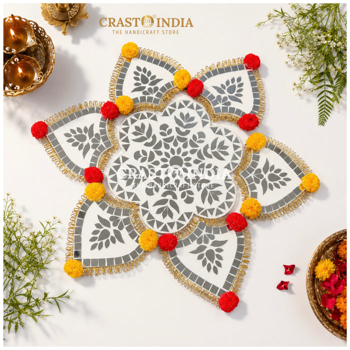 CRASTO INDIA HANDCRAFTED FESTIVE LIPPAN RANGOLI #140