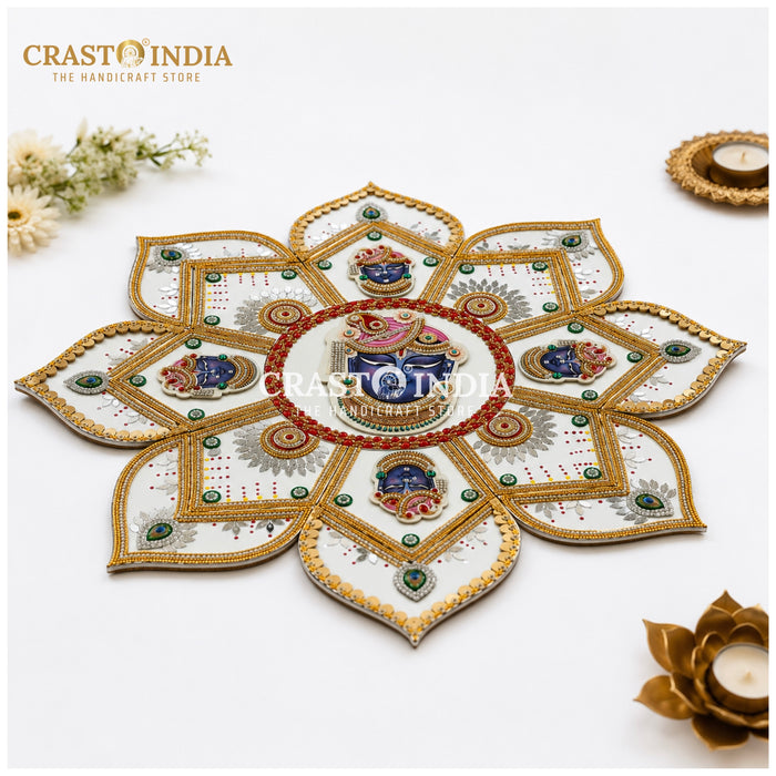 CRASTO INDIA HANDCRAFTED FESTIVE LIPPAN SHRI KRISHNA RANGOLI #142