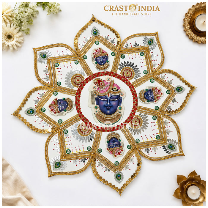 CRASTO INDIA HANDCRAFTED FESTIVE LIPPAN SHRI KRISHNA RANGOLI #142