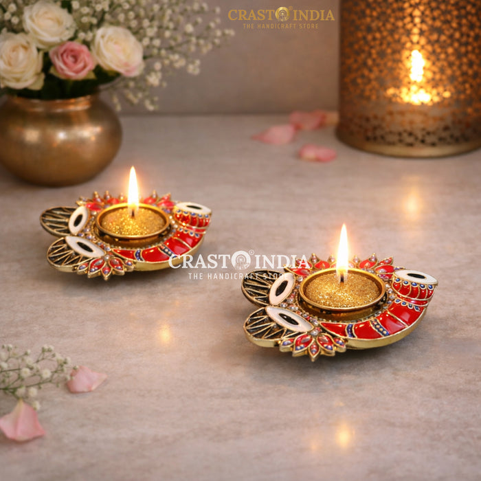 CRASTO INDIA HANDCRAFTED FESTIVE DIYA #151 (PAIR)