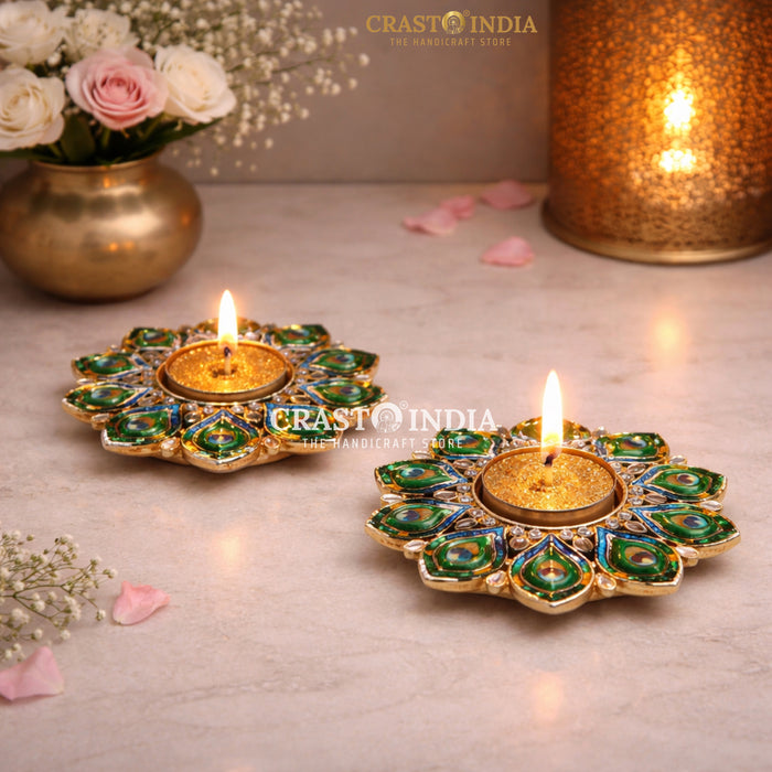CRASTO INDIA HANDCRAFTED FESTIVE DIYA #153 (PAIR)