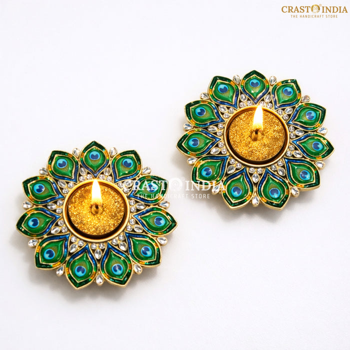 CRASTO INDIA HANDCRAFTED FESTIVE DIYA #153 (PAIR)
