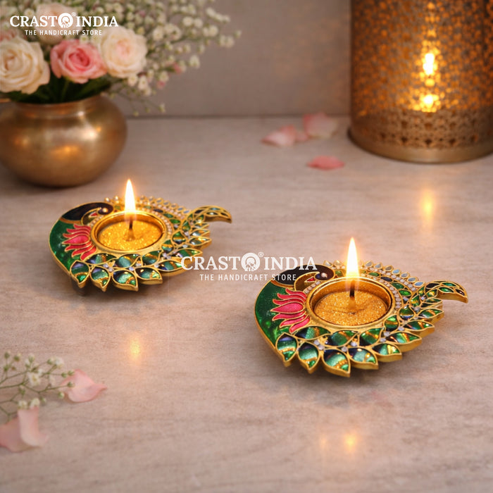 CRASTO INDIA HANDCRAFTED FESTIVE DIYA #154 (PAIR)