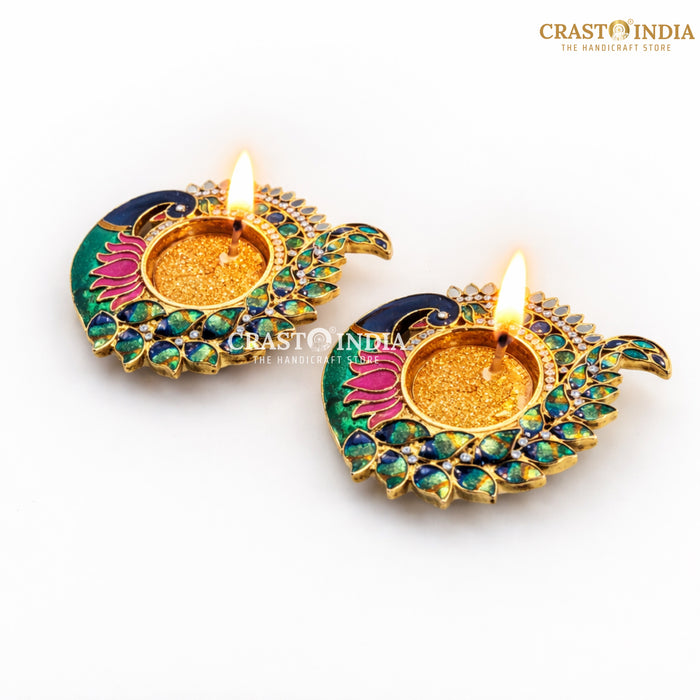CRASTO INDIA HANDCRAFTED FESTIVE DIYA #154 (PAIR)