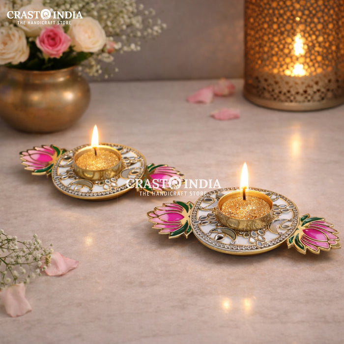 CRASTO INDIA HANDCRAFTED FESTIVE DIYA #155 (PAIR)