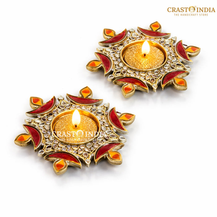 CRASTO INDIA HANDCRAFTED FESTIVE DIYA #156 (PAIR)
