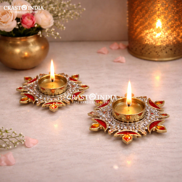 CRASTO INDIA HANDCRAFTED FESTIVE DIYA #160 (PAIR)