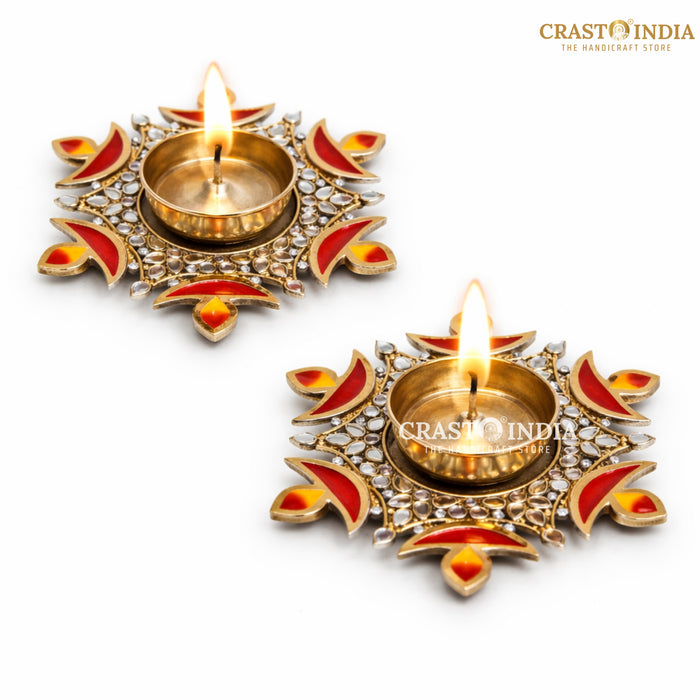 CRASTO INDIA HANDCRAFTED FESTIVE DIYA #160 (PAIR)