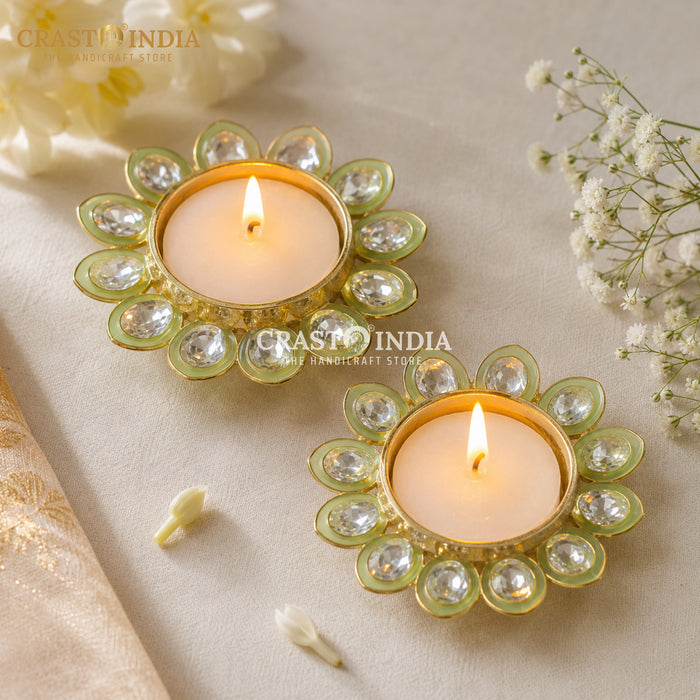 CRASTO INDIA HANDCRAFTED FESTIVE DIYA #178 (PAIR)
