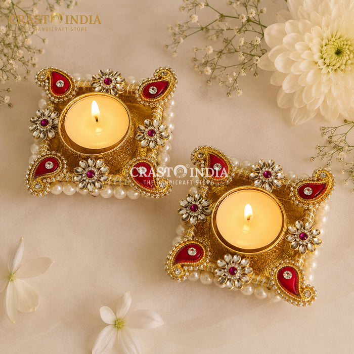 CRASTO INDIA HANDCRAFTED FESTIVE DIYA #179 (PAIR)