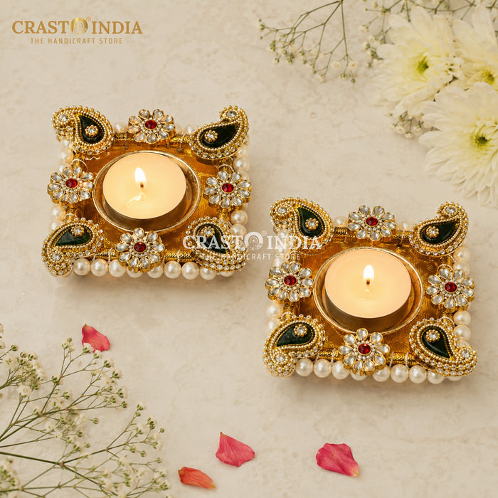 CRASTO INDIA HANDCRAFTED FESTIVE DIYA #179 (PAIR)