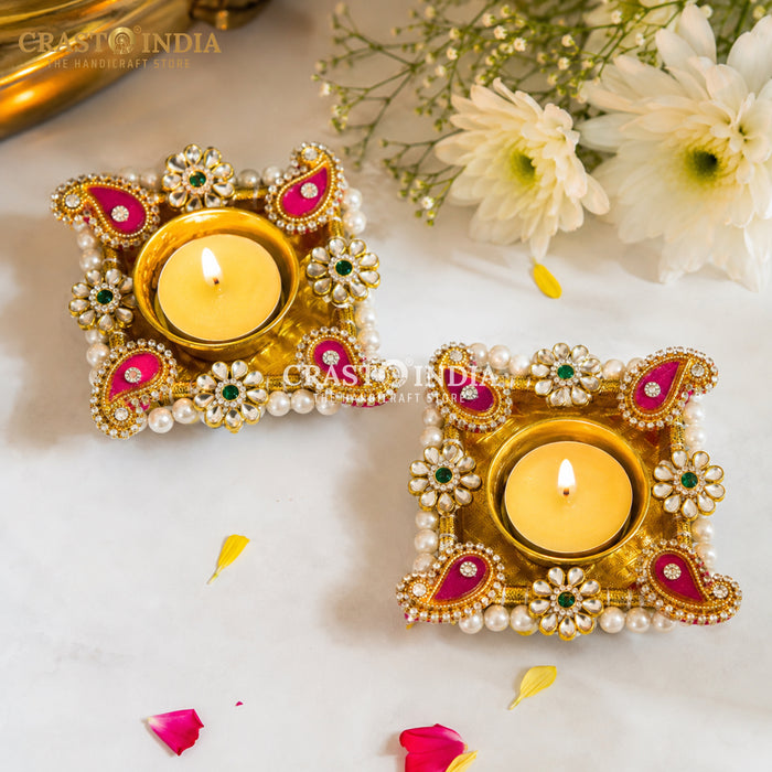 CRASTO INDIA HANDCRAFTED FESTIVE DIYA #179 (PAIR)