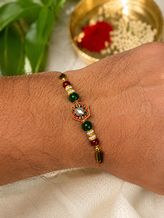 CRASTO INDIA HANDCRAFTED FESTIVE INFINTY EVIL EYE RAKHI # 24