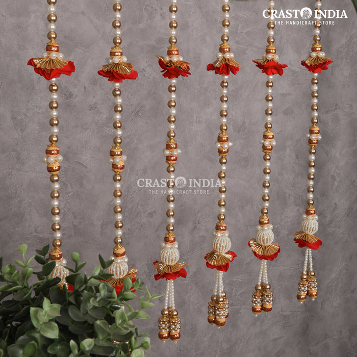 CRASTO INDIA HANDCRAFTED FESTIVE SIDE-HANGINGS #37 (PACK OF 6)