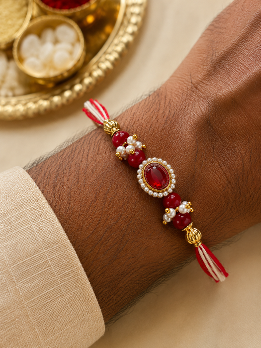 CRASTO INDIA HANDCRAFTED FESTIVE INFINTY EVIL EYE RAKHI # 27