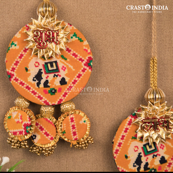 CRASTO INDIA HANDCRAFTED FESTIVE REVERSIBLE PATOLA SHUBH LABH #04