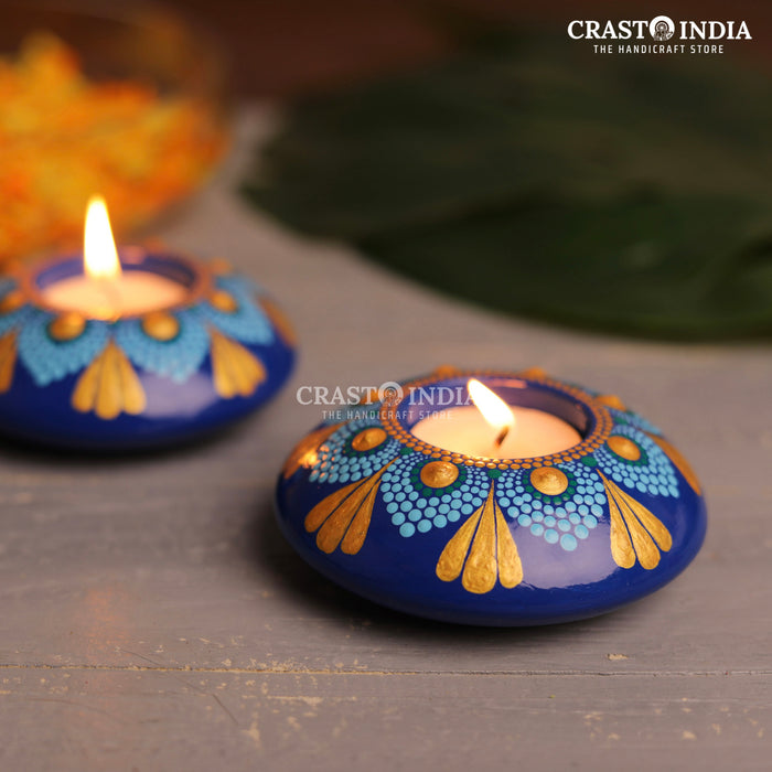 CRASTO INDIA HANDCRAFTED FESTIVE DIYA #38 (PAIR)