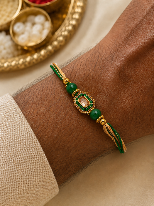 CRASTO INDIA HANDCRAFTED FESTIVE INFINTY EVIL EYE RAKHI # 32
