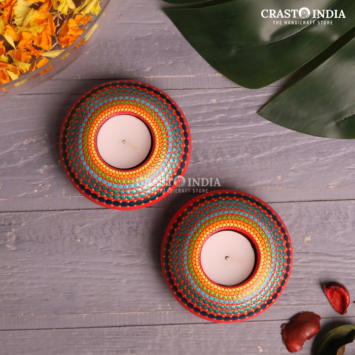 CRASTO INDIA HANDCRAFTED FESTIVE DIYA #45 (PAIR)
