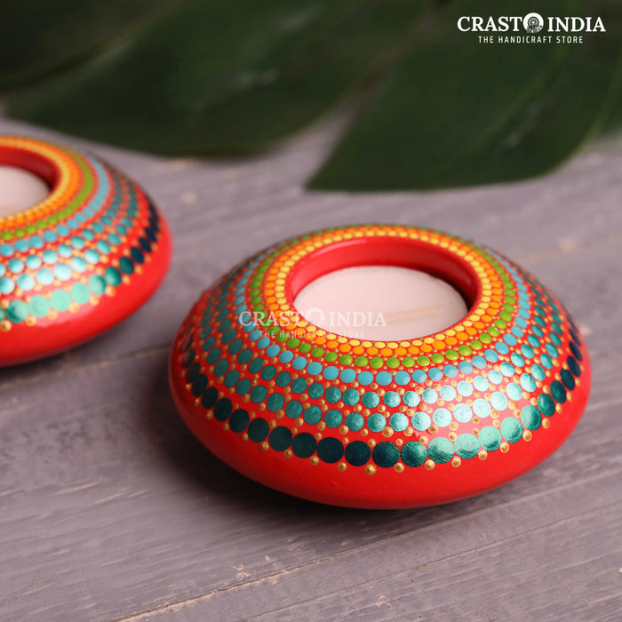 CRASTO INDIA HANDCRAFTED FESTIVE DIYA #45 (PAIR)