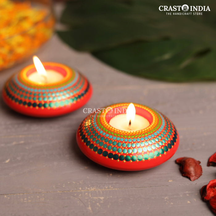 CRASTO INDIA HANDCRAFTED FESTIVE DIYA #45 (PAIR)