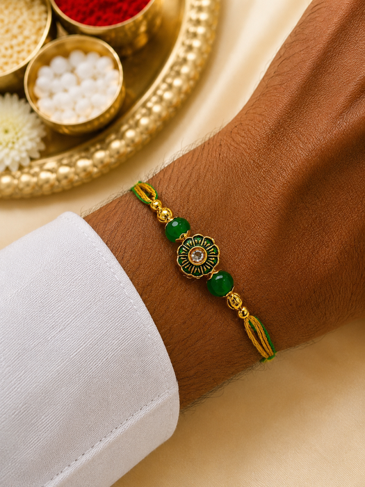 CRASTO INDIA HANDCRAFTED FESTIVE INFINTY EVIL EYE RAKHI # 34