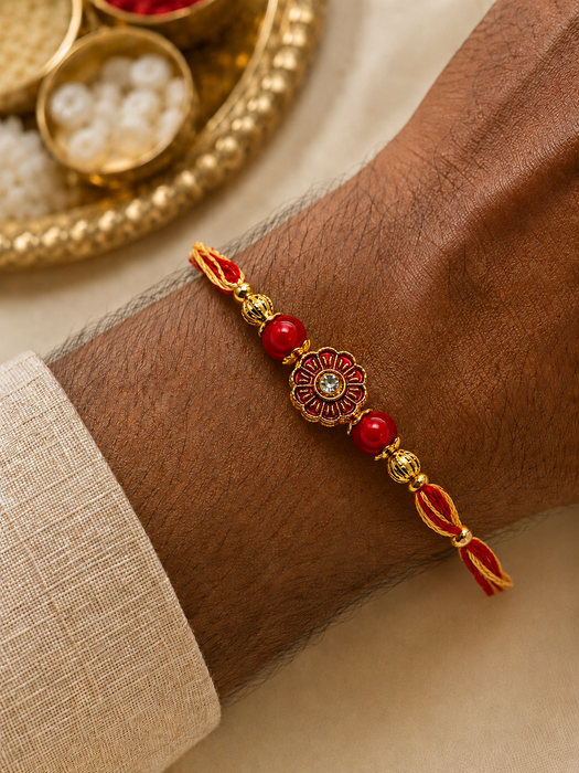 CRASTO INDIA HANDCRAFTED FESTIVE INFINTY EVIL EYE RAKHI # 35