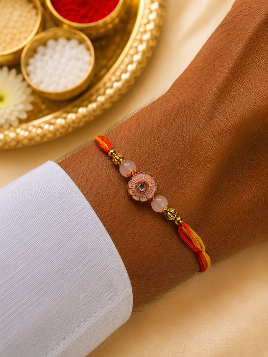 CRASTO INDIA HANDCRAFTED FESTIVE INFINTY EVIL EYE RAKHI # 36