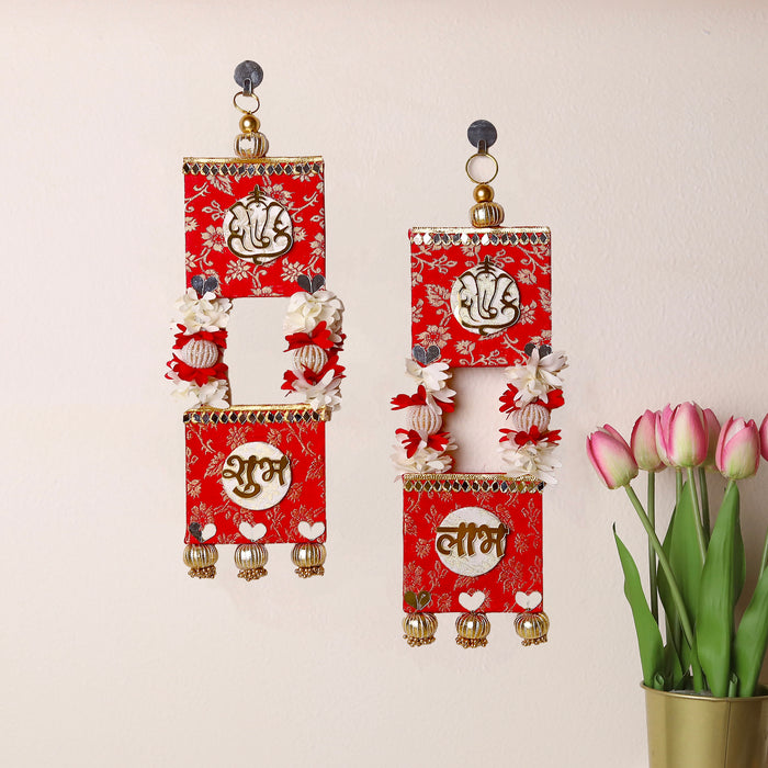 CRASTO INDIA HANDCRAFTED FESTIVE COMBO SET #3 (TORAN, SIDE HANGING AND SHUBH LABH)