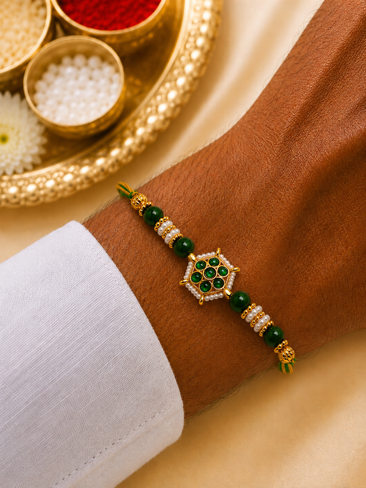 CRASTO INDIA HANDCRAFTED FESTIVE INFINTY EVIL EYE RAKHI # 41