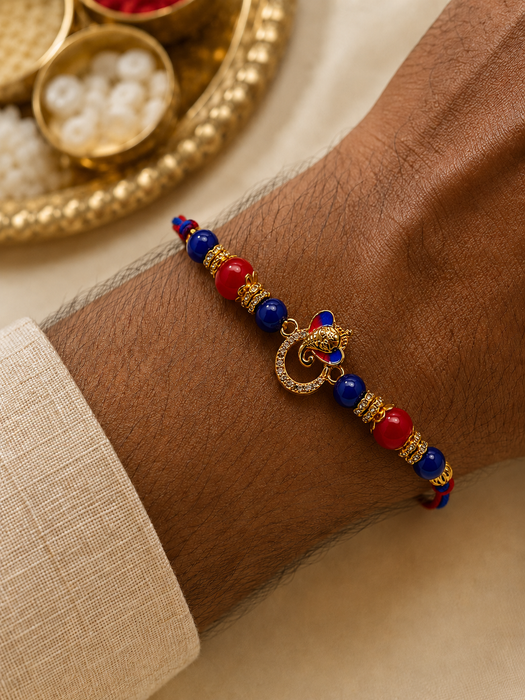CRASTO INDIA HANDCRAFTED FESTIVE INFINTY EVIL EYE RAKHI # 42