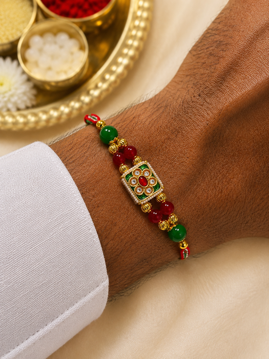 CRASTO INDIA HANDCRAFTED FESTIVE INFINTY EVIL EYE RAKHI # 44