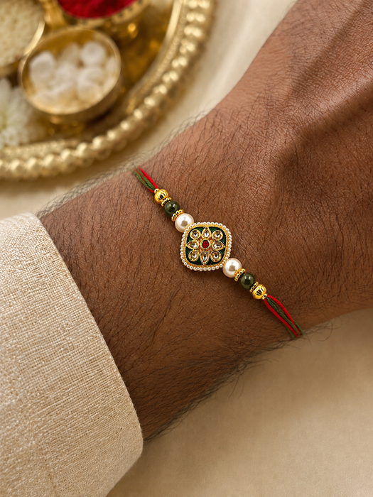 CRASTO INDIA HANDCRAFTED FESTIVE INFINTY EVIL EYE RAKHI # 45